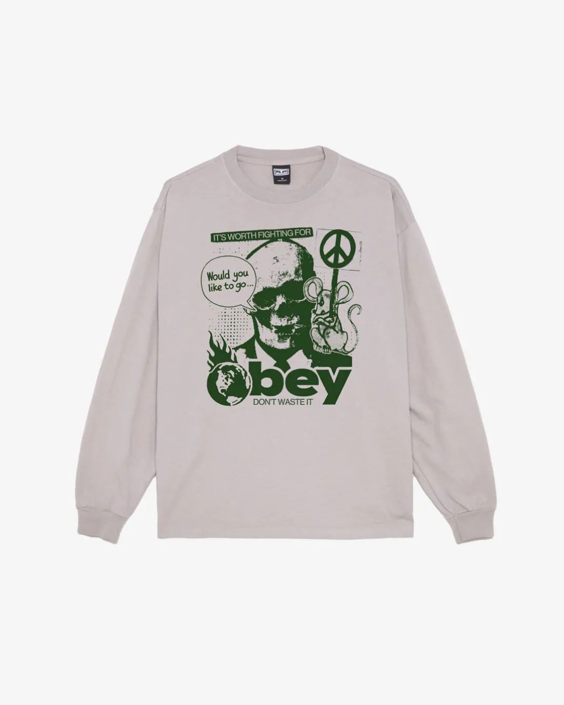 DONT WASTE IT HEAVYWEIGHT LS T-SHIRT*OBEY Clothing Best