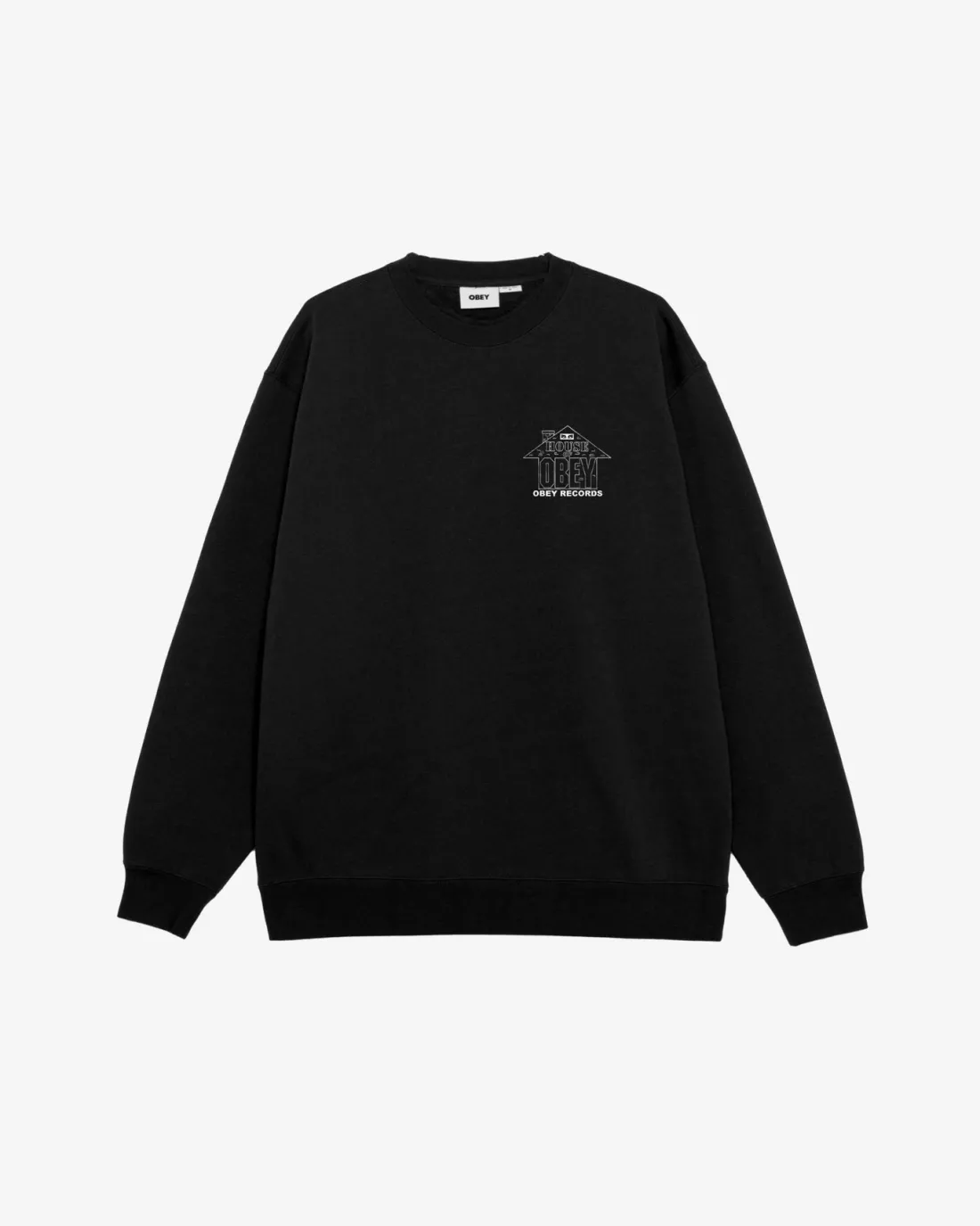 HOUSE OF OBEY RECORDS PREMIUM CREWNECK*OBEY Clothing Best Sale