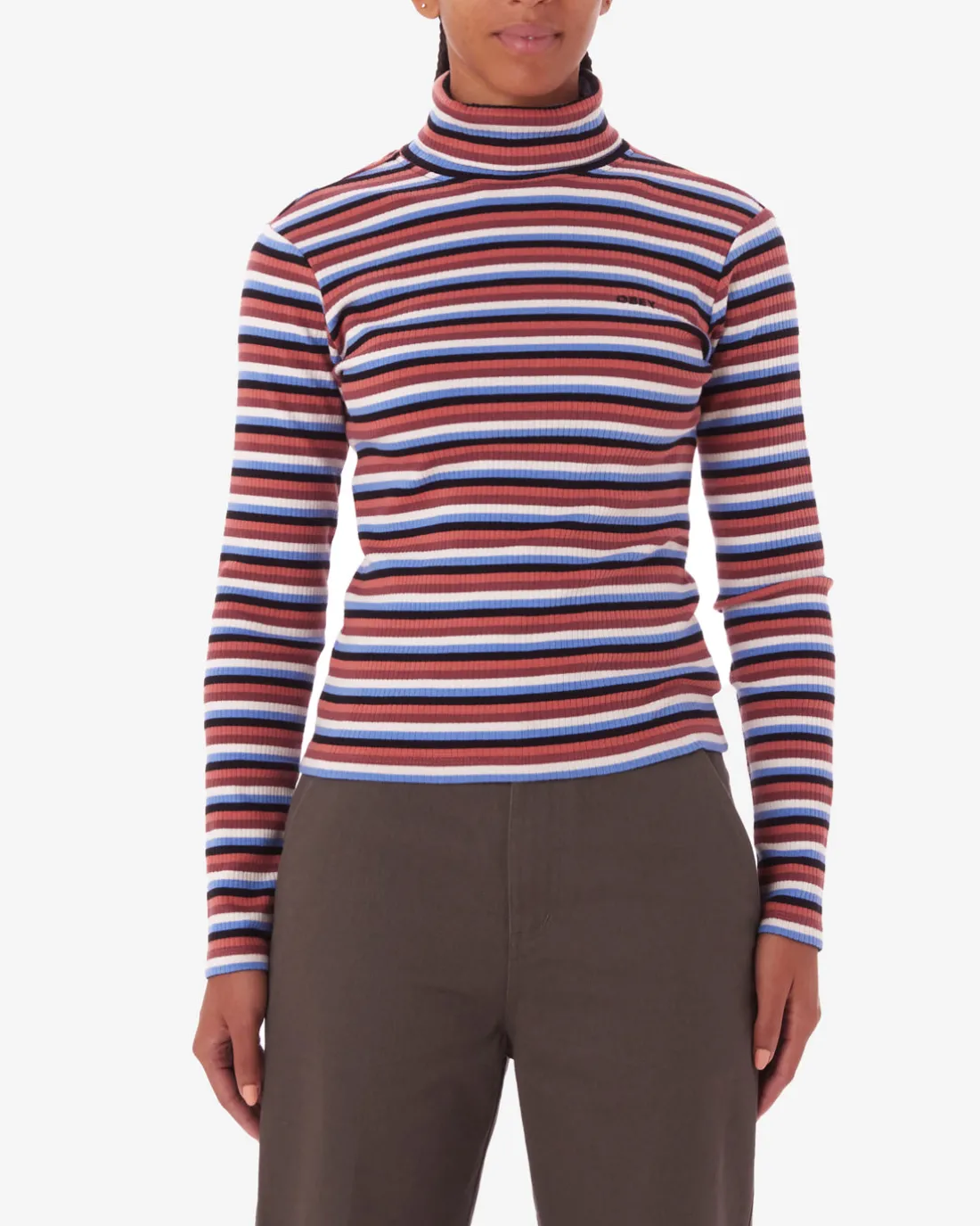 QUINCE STRIPE TURTLENECK*OBEY Clothing Online