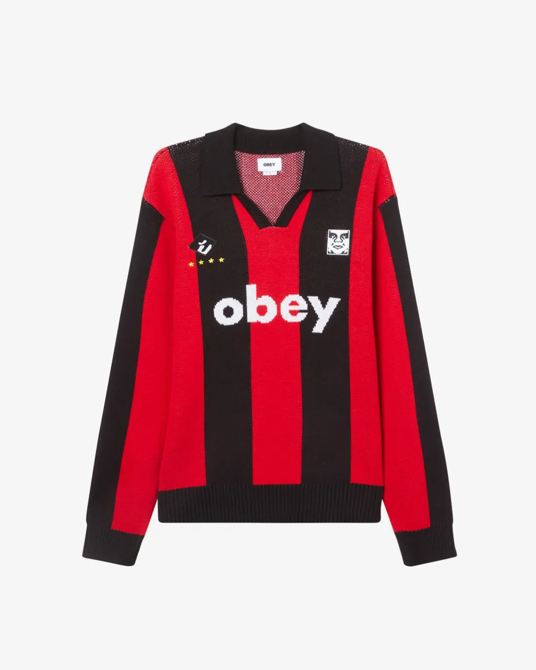 SOCCER JERSEY SWEATER*OBEY Clothing Discount