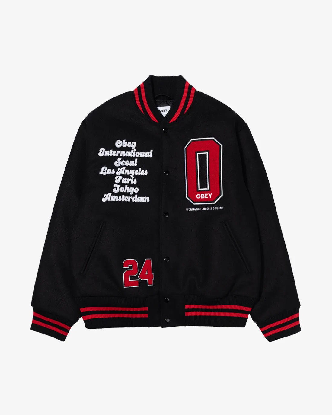 TOKYO INTERNATIONAL VARSITY JACKET*OBEY Clothing New