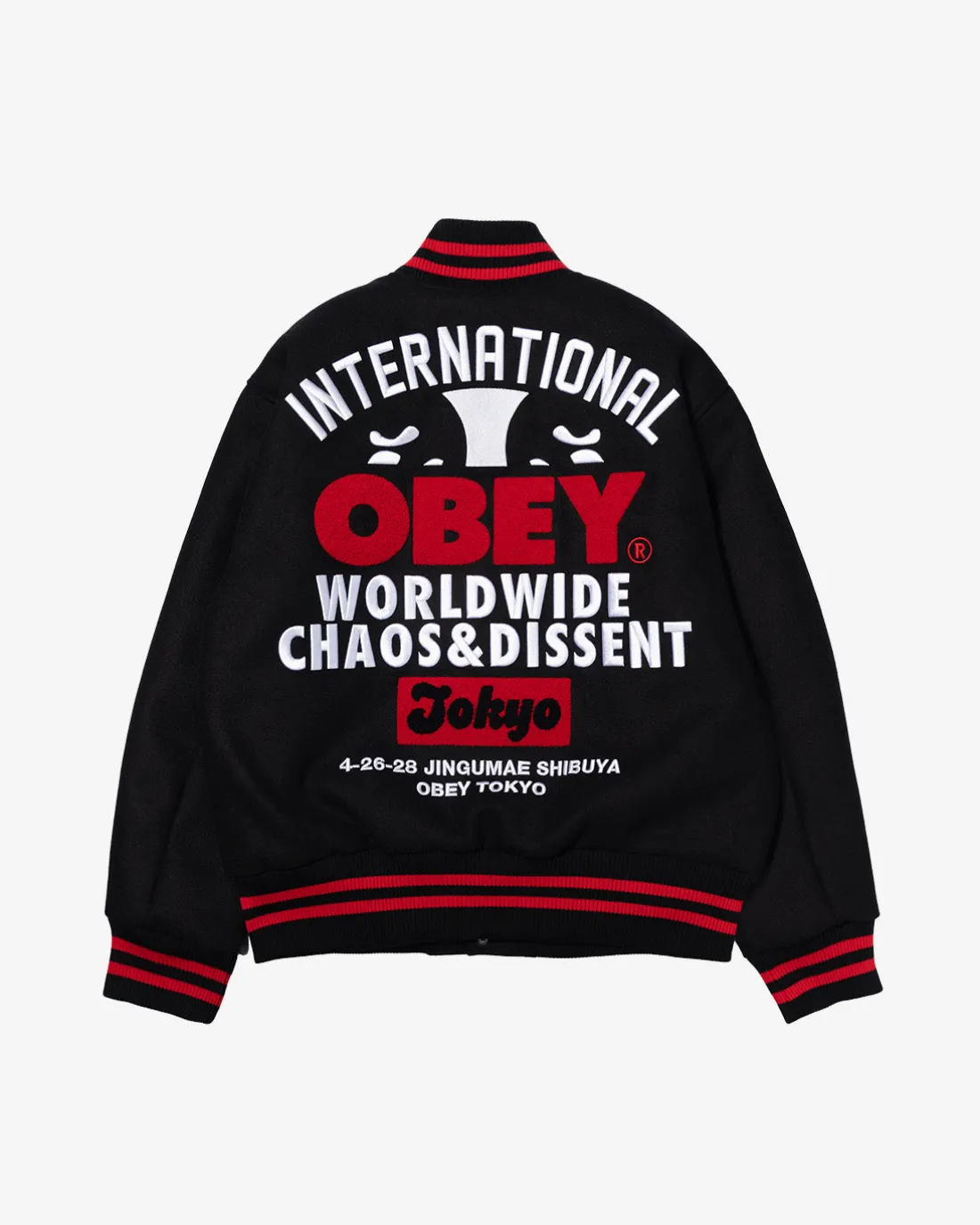 TOKYO INTERNATIONAL VARSITY JACKET*OBEY Clothing New